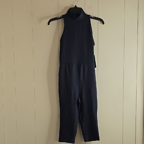 Womens Butterbliss Capri Black Sleeveless Jumpsuit Wild Fable XS - Picture 2 of 8